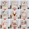 12 Styles DHL Christmas Gift Bag Pure Cotton Canvas Drawstring Sack Bags With Xmas Santa Design fy4909 GC0825