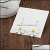 Dangle Chandelier Earrings Jewelry Korean Style Daisy Flower Cute Resin Sunflower For Women Girls Lovely Je Dh76C