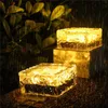 Solar Brick Lights Waterproof Ice Cube Lamps Shape LED Landscape Lighting Outdoor Yard Garden Decorative Lights