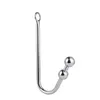 NXY Anal toys Stainless Steel Hook Metal Butt Plug with 2 Balls Sex Products for Gay Toys Men and Women RYSM010 04131396171