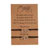 Love Bracelet Creative Personality Alloy Double Peach Heart Woven Pull Card Paar Bracelet