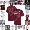 NCAA Mississippi State Bulldogs Jersey de béisbol 26 Gray Bane 27 Jackson Fristoe 28 Tayler Montiel 29 Andrew Walling 30 Von Seibert 31 Tanner Leggett Parker Stinnett