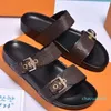 Newest Sandal Luxury bom BOM DIA FLAT MULE Lady Gentlemen Colorful Canvas Letter Anatomic Leather slide 8 style 2022