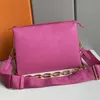 حقيبة كتف مصمم من Coussin MM من الجلد الطبيعي للنساء 5A سلسلة عالية الجودة Crossbody M57783