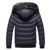 Masculino masculino parkas homens jaquetas de inverno casual casaco de jaqueta impermeabilizada e espessa de outono fora do outono, chapéu à prova de vento jackemen's