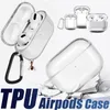 Şeffaf Kablosuz Kulaklık Kılıfı Kulaklık Aksesuarları AirPods için Koruyucu Kapak 1 2 3 Pro Şarj Kutusu Koruyucu