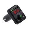 Bluetooth 호환 5.0 FM 송신기 무선 핸즈프리 키트 오디오 수신기 MP3 플레이어 USB 빠른 충전기 자동차 액세서리