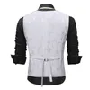 Mens White Rose Jacquard Suit Gilet Gilet Homme Marca Slim Fit Business Abito formale Gilet Gilet Maschile Party Tuxedo Gilet 220517