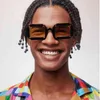 Sun Glass New Fashion Personality Square Wind Women's Solglasögon Avancerad känsla av mode