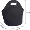 Gynnar sublimeringsämnen återanvändbar neopren tygväska handväska isolerade mjuka lunchpåsar med blixtlåsdesign för arbetsskola BBA13466
