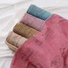 Sciarpa a scialle in lino di cotone floreale ricamato di lusso Hijab musulmano di moda Sciarpe da donna lunghe da spiaggia di Pashmina