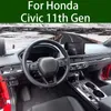 Voiture ABS intérieur co-pilote tableau de bord en Fiber de carbone autocollants décoratifs pour Honda Civic11th Gen 2020 2021 accessoire de Modification