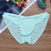 Underpants Men Sexy See-throught Briefs Lingerie Bikini Underwear Ultra Thin Ice Silk Bulge Pouch Stretch Panties Soft NightwearUnderpants