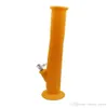 Silicone bong Hookahs with metal downstem Diffuse coloured Portable foldable Smoking Water pipe OilRig 35cm tall