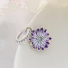 925 Silver Fit Pandora stitch Bead NEW Snowflake Circle Purple Glow-in-the-dark Firefly Bracelet Charm Beads Dangle DIY Jewelry Accessories