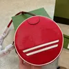 Bolso cruzado circular para mujer, bolso redondo, bolso de mensajero, cartera con cremallera, correa larga para el hombro, estampado de letras a la moda, lienzo Lin251j