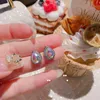 Stud Jacoso Diamond Shinning örhängen 18K Guldpläterad mångfacetterad vattendropp Zirkonduva Egg för kvinnor Lyxig gåvorStud1383226