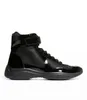 Män casual skor lyx varumärken sneaker Men's America's Cup Patent Leather High-Top Sneakers Lace Up Designer P Trainers With Box 38-46