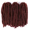 Faux Locs Crochet Hair 70g/pcs Goddess Gypsy 14 Inch Pre Looped Straight Soft Locs Dreadlock Braids Hair Extension LS07
