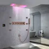 Sistema di doccia nascosta con pioggia a soffitto 700x380 mm Guida per doccia LED BAGNI SET DACCHIO TERRATICO COMPETURA