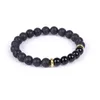 8 mm Natural Stone Strands Złota Gold Bracelets Bracelets For Women Men Lover Ręcznie robione briewki Biżuteria energetyczna