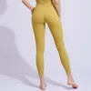 Leggings de sport pour femmes pantalons de yoga nus cheveux légèrement broyés sports sans couture originaux collants taille haute à séchage rapide collants serrés neuf points fitness milk-shake yogas sportifs