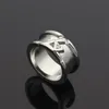 Diamantring Mode Guld Silverring för Mens Womens Designer Ringar Högkvalitativ Titanium Steel Smycken 1cm