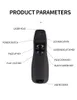 USB Wireless Presenter Red Laser Pen PPT Remote Control with Handheld Pointer for PowerPoint Presentation6472383