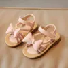 CAPSELLA Bambini Ragazze Eleganti Sandali da spiaggia con nodo a farfalla Scarpe estive Bambini Ragazze Sandali antiscivolo traspiranti Taglia 21-30 G220523