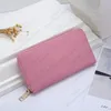 Moda kadınlar debriyaj cüzdanı pu deri tek fermuarlı cüzdan bayan el çantası uzun klasik çanta kutu kartı 8 renk 406245z