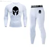 Men's Tracksuits Men's Suit Sportswear Tights Fitness MMA Compression Clothing Rash Guard Masculino Mens Jogging Leggings Long T-shirtMe