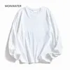 Moinwater Women Oneck Long Sleeve T Shirts 레이디 화이트면 꼭