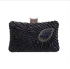 Groen Black Bruidal Hand Tassen Luxe hoogwaardige bruiloft accessoires pailletten Beading Evening Party Tas