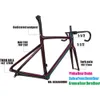 Full Carbon T1000 Fiber Disc Road Frame TT-X33 Red Corrugated Paint BSA Internal Cables Available Sizes 44/47/49/52/54/56/58CM