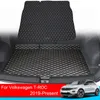 1PC PU Couro de couro traseiro Tapete de tronco para Volkswagen T-Roc 2019-Presente presente à prova d'água Cargo Protetive Cargo Tray Floor Pad Acessórios