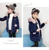 暖かい冬の女の子のジャケットに抵抗する重度の冷たい厚い長いスタイルのフード付きアウタージャケットの子供たちのための子供のためのj220718