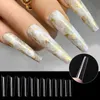 240pcs box XXL Coffin Nail Tips Half Cover extras Long C Curve Acrylic Extension System False Nails Fake Manicure Tools 220716