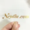 Rectangle 100 PiecesLot Custom Stickers Transparent Gold Foil Any Size Customized For Packing Business Company Labels 220607