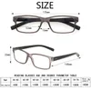 النظارات الشمسية Henotin Fashion Rectangle Glasses Classes Spring Inpring Blastic Color Men Women HD Reader Eyeglasses