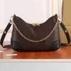 Lady Messenger Crossbody bag Shoulder Chain underarm Bags Flap Woemn handbag purse Half moon Plain pouch Fashion letters High quality Removable straps