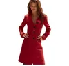 Nuevo Otoño Invierno Abrigo de lana Cachemira Longitud media Abrigos de mujer Abrigos Slim Sexy Trench Coats Gran tamaño Ropa de mujer Abrigo Abrigo