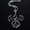 Pendentif Colliers Dragon Hommes En Acier Inoxydable Grand Collier Pendentifs Hip Hop Chaîne Bijoux Pour Cou Cadeaux Mâle AccessoiresPendentif