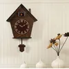 Wall Clocks Large Vintage Clock Wood 3d Living Room Japenese Pendulum Bird Silent Cuckoo Timer Home Bedroom Reloj Decor Kids