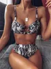 Kobiety bikini seksowne modne talia stroje kąpielowe kąpielowe bandeau stringi brazylijskie bikini zestaw kąpielowy garnitur Bather