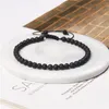 Bracelet tressé en pierre d'agate naturelle de 4mm avec brins de perles pour femmes Mini perles énergie Pulsera mode énergie méditation Yoga