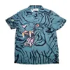 Wacko Maria Roar Tiger Head Print Short Frush Мужчины женщины высококачественные повседневные гавайские приморские праздничные рубашки Top Y220803