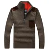 Erkek Sweaters Erkekler Kış Kalın Sıcak Sıcak Tutuk Giyim Külkü Erkek Sonbahar Cep Boğaz Yavru Sweatercoat Artı Boyut 3xlmen