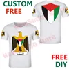 Palestyna Niestandardowa koszulka T-shirt Paleestina Ple Nation Flag Emblem Tee koszulka Country Team Ubrania 220609