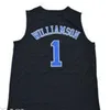 Herr Spartanburg Day Griffins High School Basketball 12# Zion Williamson Jersey 1# NOLA Orange Röd Vit Svart Blå Stitched Jersey