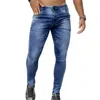 بنطلون جينز للرجال رجال سراويل جينز مستقيمة للرجال ألوان صلبة رفيعة